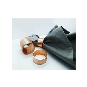 Ronds de serviette en métal contemporains aux profils distinctifs pour tables de dîner, réceptions, fêtes, repas en famille et événements - Product Image 2