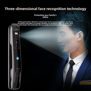 ระบบล็อคประตูอัจฉริยะแบบยืดหยุ่น พร้อมระบบสแกนใบหน้า ลายนิ้วมือ รหัสผ่าน และแอปควบคุมระยะไกล - รองรับการเข้าใช้งานชั่วคราวสำหรับแขกผู้เข้าพัก  จัดเก็บข้อมูลบนคลาวด์ สำหรับประตูไม้ - Product Image 5