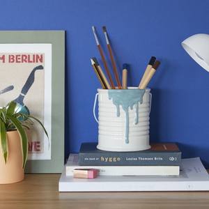 PAP24 <b>Paint</b> Bucket Planter Unique Floral Pot for Garden Decor Stylish Planters - Product Image 1