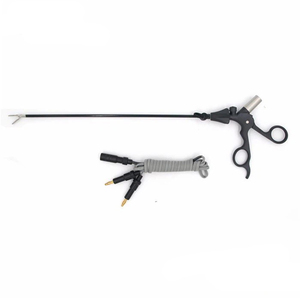 Wholesale 10mm <b>Laparoscopic</b> Atraumatic Curved Clamp Grasper 45cm Minimally Invasive Endoscopic Abdominal Surgical <b>Instrument</b> - Product Image 5