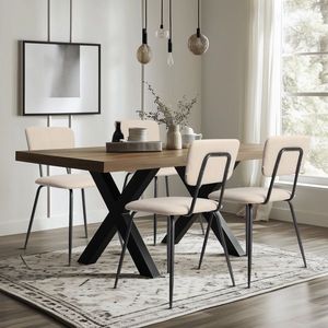 Set Moderno di 4 Sedie Imbottite Bianche per Cucina, Bar o Ufficio - Product Image 5