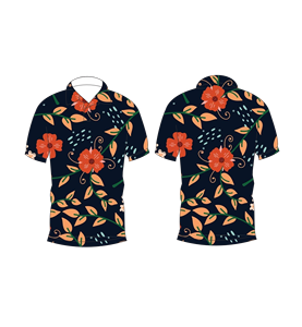 เสื้อโปโลผู้ชายลายดอกไม้สีกรมท่าแขนสั้นลำลองแฟชั่นฤดูร้อนเสื้อกอล์ฟ - Product Image 3