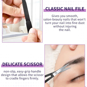 Kit de pédicure professionnel de 4 pièces comprenant des pinces à ongles, des coupe-ongles, des limes à ongles, un kit d'outils de beauté pour manucure avec étui - Product Image 6