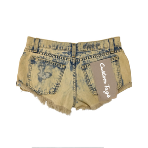 Pantalones Cortos Deportivos Personalizados 100% Lavados al Ácido, con Rasgaduras, de Felpa Francesa, Lisos, Estilo Urbano para Hombre - Product Image 3