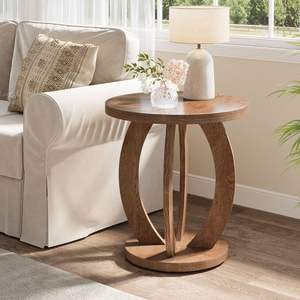 Table d'appoint en bois raffinée, conçue pour les intérieurs sophistiqués, avec une beauté naturelle du bois - Product Image 2
