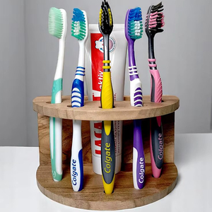 Soporte de madera para cepillos de dientes al por mayor para organizadores de baño, fabricantes, proveedores y compradores de marca privada - Product Image 1