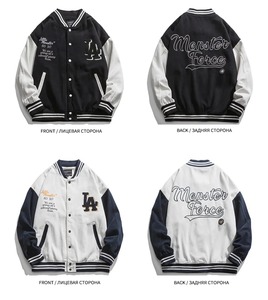 Dernière conception personnalisée veste en cuir véritable pour hommes tissu de laine Cool Letterman Varsity Baseball School College University Spring - Product Image 6