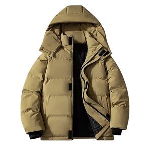 Korean Fashion Winter Puffer Jacket for Men Thick Cotton Padded <b>Coats</b> 6XL Warm Windproof Hooded <b>Parka</b> Stand Canvas Material - Product Image 1