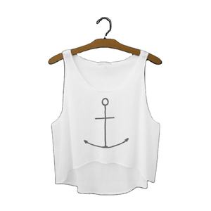 Offre Spéciale Hauts courts décontractés pour femmes Logo personnalisé imprimé débardeurs respirants tissu tissé - Product Image 3