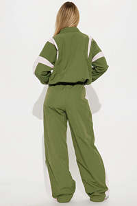 Ensemble survêtement coupe-vent unisexe en nylon, softshell léger, fermeture éclair, coupe-vent, 2 pièces pour femmes - Product Image 2