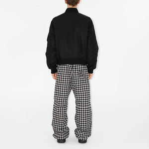 Chaqueta Bomber con Capucha para Hombre, con Ribete de Cuero Sintético, Cuello Alto, Tela de Lona, Transpirable y Ecológica, Diseño Urbano - Product Image 6
