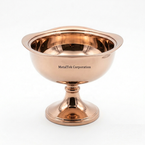 Bol à chocolat en métal plaqué or poli de haute qualité, plat de service arabe minimaliste, vaisselle de luxe pour la décoration de la maison, vente en gros - Product Image 4