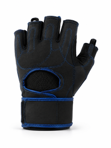 Custom Logo Unisex Leather Fitness Gloves <b>Half</b> Finger Weight Lifting Non <b>Slip</b> Breathable Gym Training Body Building 0.5kg Fasten - Product Image 2