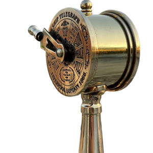 Portalápices telegráfico de latón coleccionable de mediados de siglo, artesanías de Metal únicas modernas náuticas, acero de impresión personalizada para regalo - Product Image 1