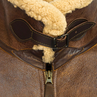 B-6 Shearling Bomber Jacket Véritable Peau de Vache Peau de Mouton Veste en Cuir pour Hommes Livraison Gratuite