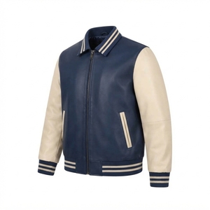 Chaqueta Varsity de Mezclilla Rasgada para Hombre, Corte Holgado, Cuello Camisero, Cierre de Botones, Bolsillos, Chaqueta Casual de Otoño, Venta al Por Mayor OEM - Product Image 5