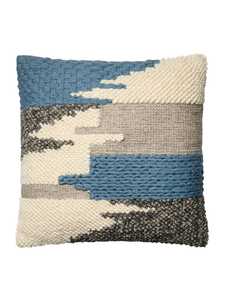 Cojín Decorativo Cuadrado de Lana Tejida con Diseño Geométrico, Estilo Bohemio, Funda de Cojín No Tóxica con Relleno 100% Algodón, Lavable a Mano - Product Image 1