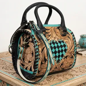 Vintage Women's <b>Handbag</b> Genuine Leather Bags Sling Shoulder Bags Brown Leather <b>Handbags</b> for Women - Product Image 3