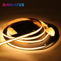 Sıcak beyaz koçan LED şerit işıklar UL sertifikalı 8mm 12V 24V 10 W/m güvenlik gerilimi/WiFi anahtarı IP20 esnek LED şerit