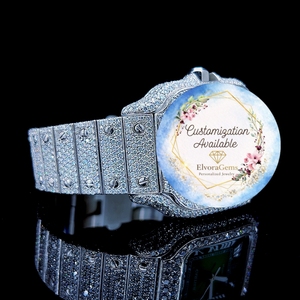 Reloj Inteligente Redondo de Acero Inoxidable para Mujer ElvoraGems, Personalizable - Product Image 3