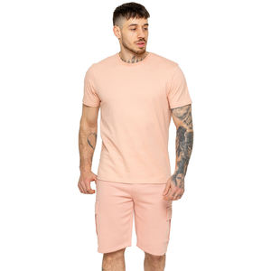 Men's Summer Vintage Printed <b>Knitted</b> Digital Printing Quick Dry 2-Piece Twin <b>Set</b> Polyester T-Shirt Shorts Custom Logo - Product Image 1