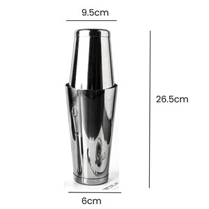 ชุดเชคเกอร์ค็อกเทลสแตนเลสขัดเงาสามชิ้น อุปกรณ์บาร์มิกซ์โลโลย์สุดหรู - Product Image 6