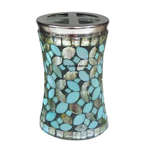 Porte-brosse en aluminium de forme ronde avec une texture magnifique, finition dorée, élégant pour la salle de bain ou la maison - Product Image 6