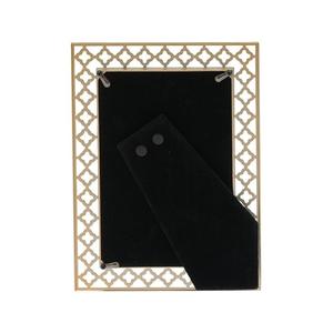 Cadre photo moderne de luxe en métal doré, design élégant en treillis, pour la décoration de la maison, du salon et de la table de bureau - Product Image 4