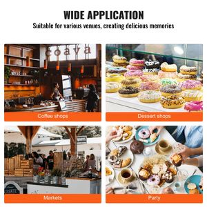 Macchina Elettrica Commerciale per Ciambelle e Waffle da 2000W, Antiaderente, a 9 Fori, con Riscaldamento Bilaterale per Ingredienti a Base di Grano - Product Image 6