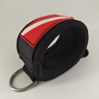 Sangle de soutien réglable pour poignet Profit Sport avec fermeture auto-agrippante pour la musculation et l'entraînement en force, noir et rouge