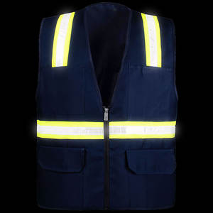Gilet de sécurité sur mesure fabriqué en usine, haute visibilité, vêtements de travail réfléchissants, gilets réfléchissants à fermeture éclair, en vente en ligne - Product Image 6