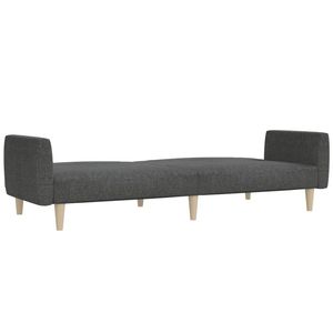 Sofá Cama de 2 Plazas en Gris Oscuro, 100% Poliéster, con Madera y Espuma - Product Image 6