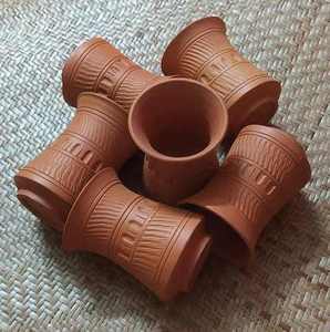 Tasses en argile Kulhad de luxe artisanales de qualité supérieure, en terre cuite naturelle, rustiques, aromatiques, pour le thé et le café, réutilisables, écologiques, en terre cuite - Product Image 3