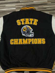 Custom Chenille Embroidery Logo Patch Long Sleeve Letterman <b>Jacket</b> for <b>Men</b>-for Winter Sports Work or School Wear - Product Image 5