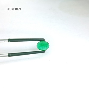 พลอยมรกตแซมเบียรูปไข่ 7.90x6.10x4.50 มม. 1.38CT หินหลวมสำหรับต่างหูจี้แหวนและคอลเลกชันเครื่องประดับ - Product Image 2
