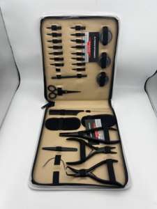 Kit d'outils professionnels pour extensions de cheveux Micro Link, couleur noir mat, pinces en acier inoxydable de qualité chirurgicale, perles, fils en nylon - Product Image 6