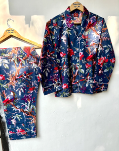 ชุดนอนผู้หญิงลายเสือพิมพ์ลาย Naaz Textile ชุดนอนลำลองฤดูร้อน ผ้าฝ้ายนุ่ม ระบายอากาศได้ดี ความยาวระดับเข่า - Product Image 1