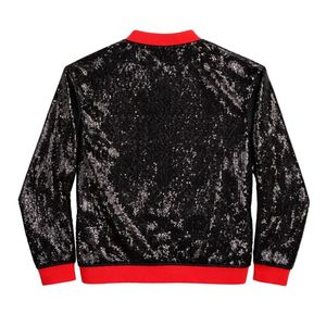 Giacca con Paillettes Nera Delta Sigma Theta per Donne, Vestibilità Comoda, Tessuto Premium, Abbigliamento Casual per Confraternite Greche - Product Image 5