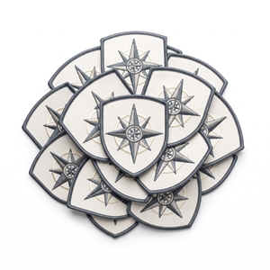 Custom Patch Brand Supplier Round Wheat Ear Grain <b>Badge</b> Tan Twill Golden Brown Edge <b>Iron</b> <b>On</b> Garment Applique - Product Image 1