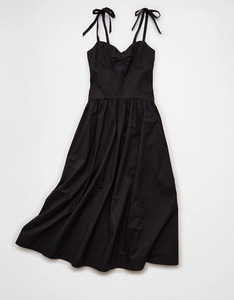 Robe maxi bohème noire pour femmes |   Robe nuisette en coton sans dos, sans manches, élégante, pour soirée, plage, vacances d'été - Product Image 6