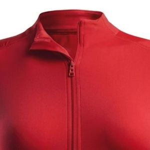 Red Women's Quarter Zip Long Sleeve <b>Athletic</b> Golf Shirt Lightweight Performance Sports Top Outdoor Training Wear Casual - Product Image 4