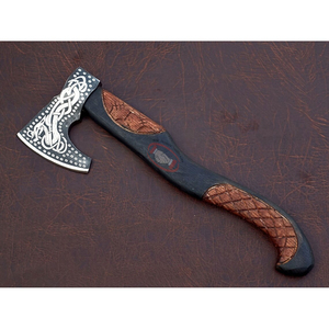 Hacha de Cocina de Acero con Alto Contenido de Carbono, Diseño Grabado con Ácido, Mango de Madera, Garantía de 3 Años, Uso en Cocina, Venta Caliente - Product Image 1