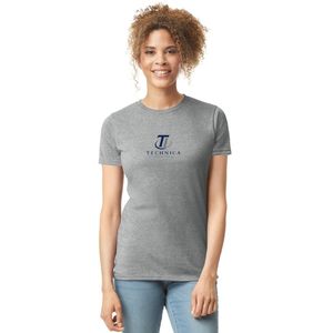 Camiseta de Algodón Personalizada para Mujer, Manga Corta, Cuello Redondo, Informal, Básica, Suave, Cómoda, Transpirable, para Uso Diario, OEM, ODM - Product Image 1