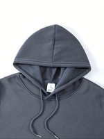 Sudadera con capucha para hombre, color sólido, 100% poliéster, tejido de felpa francesa, informal, para otoño, hecho en China
