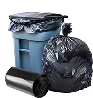 Bolsa de basura grande de plástico negro Bolsa de basura de plástico forro de plástico