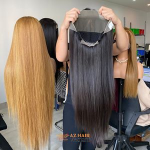 Wholesale Price for 100% Raw Vietnamese Human Hair <b>Silky</b> Straight Lace Front Wig with Single Weft Extensions - Product Image 6