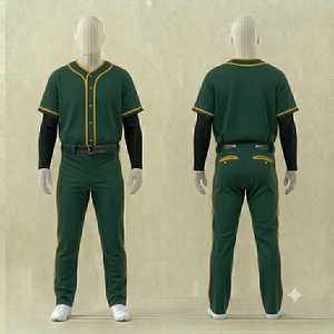 Conjunto de Uniforme de Béisbol Personalizado para Hombre, Jersey y Pantalones Verde Amarillo, Transpirable, Impresión por Sublimación, Ropa de Equipo para Todas las Temporadas, Corte Regular - Product Image 1