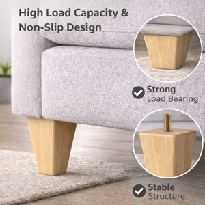 Tapered Solid Wood Furniture Legs Small <b>Sofa</b> Cabinet Feet Replacement Natural Wood Durable Modern Style - Product Image 3