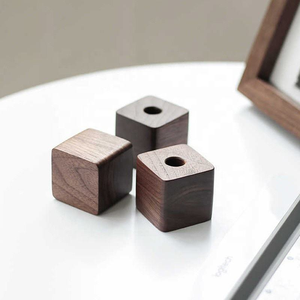 Walnut Wood Pen Holder Simple Solid Creative Wooden <b>Storage</b> for <b>Tabletop</b> Study and Desk for Home Decoration - Product Image 2