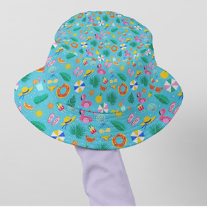 Wholesale Custom Cotton Bucket Hat Winter Fashion Printing with Cartoon Pattern and Embroidered Logo for Daily Use - Product Image 1